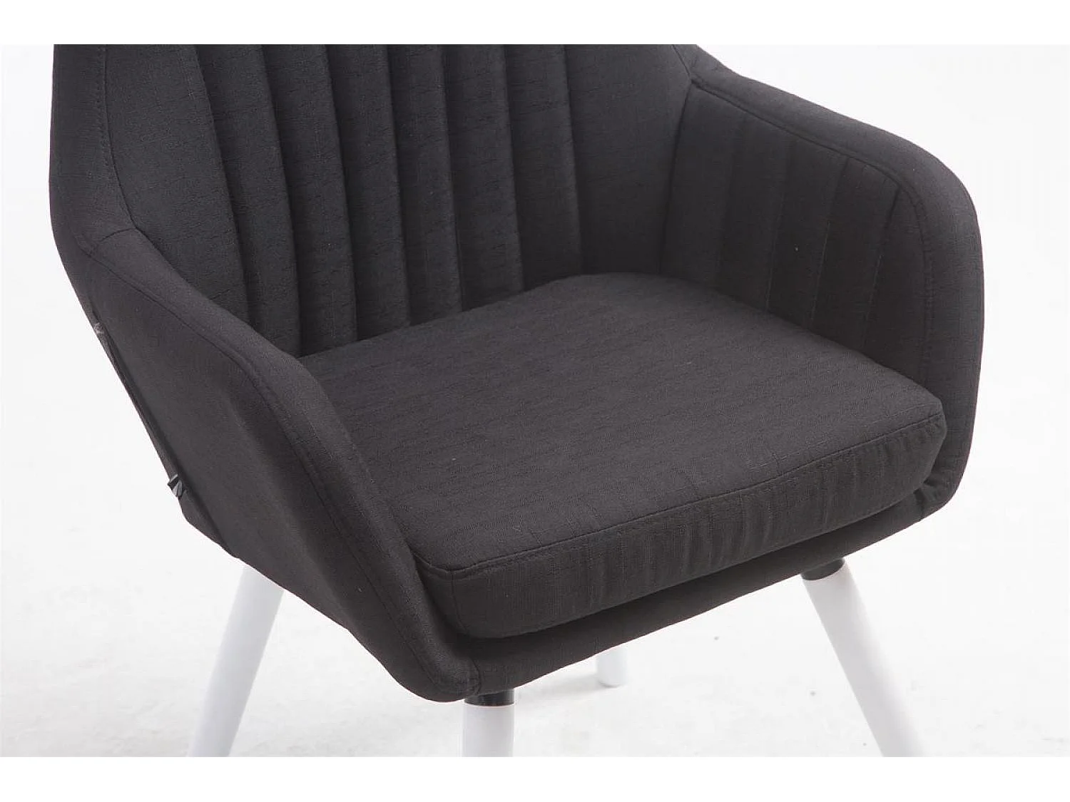 Chaise gondole - Tissu & Bois - Noir - Florian