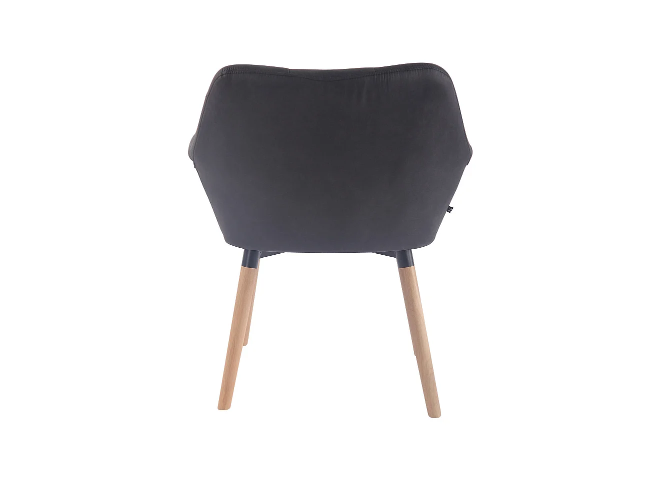 chaises avec accoudoirs - Similicuir vintage & Nature - Noir - Cassidy