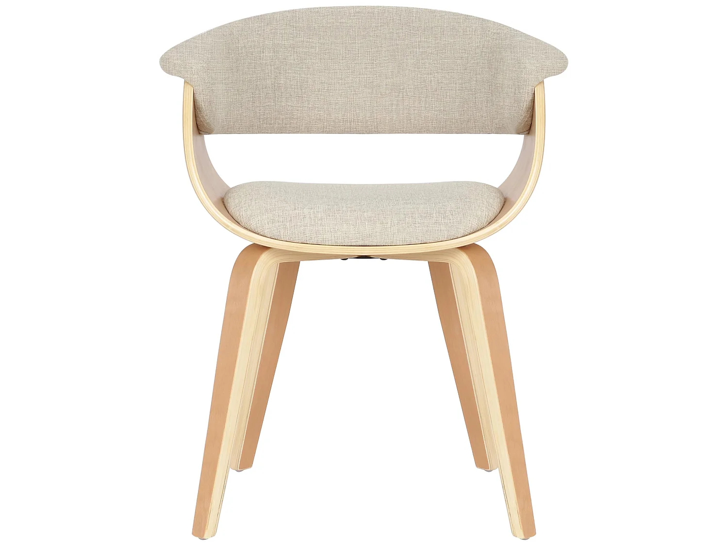 Lot de 2  chaises avec accoudoirs - Tissu - Nature / Crème - Bruce