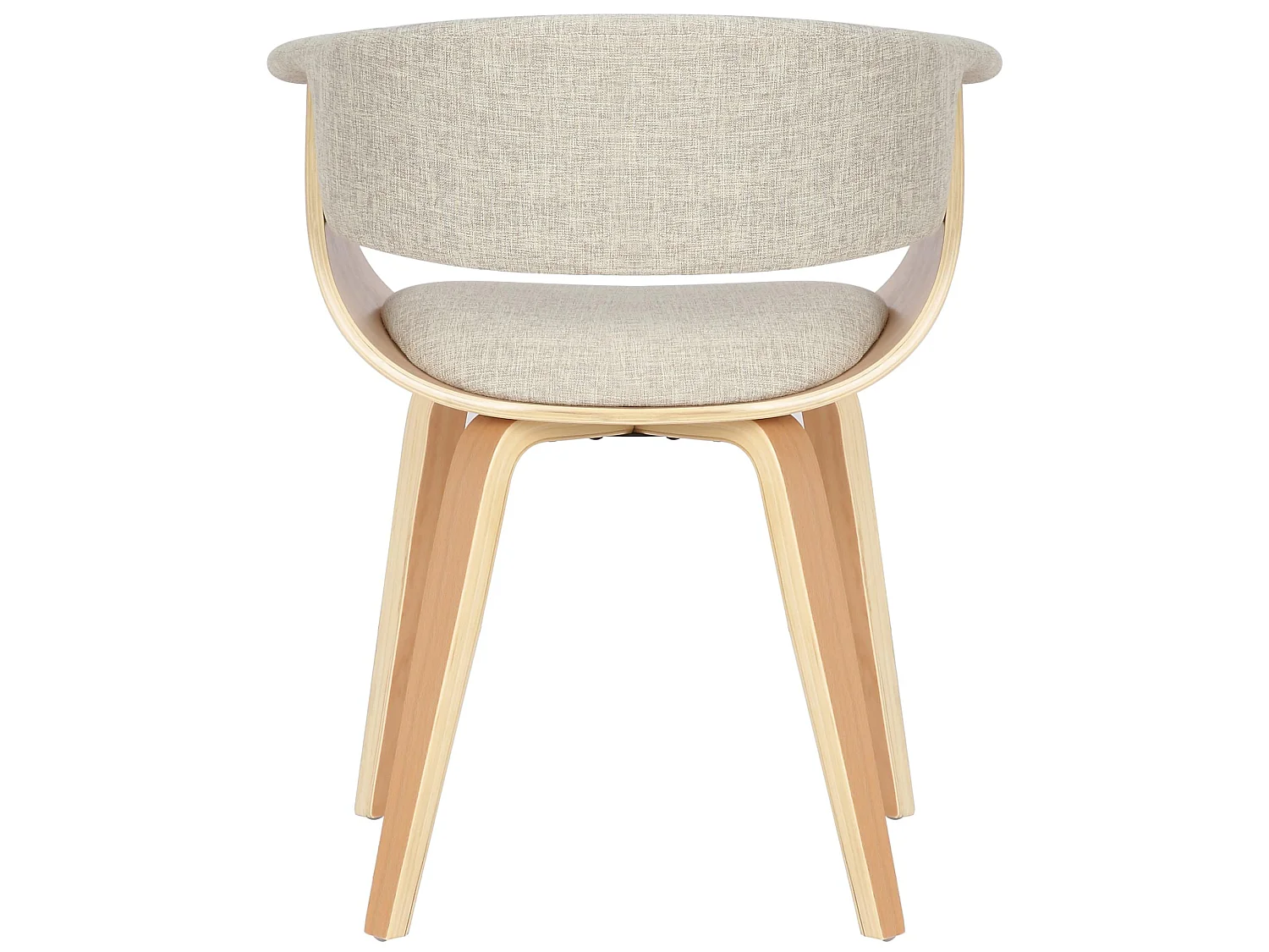 Lot de 2  chaises avec accoudoirs - Tissu - Nature / Crème - Bruce