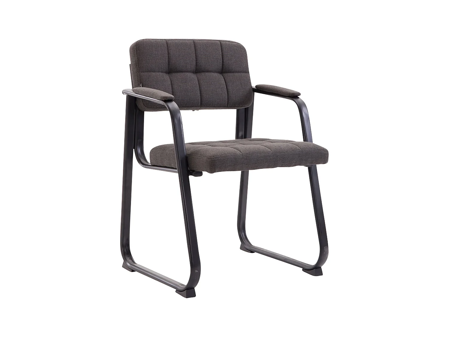 chaises avec accoudoirs - Tissu & Blanc - Gris foncé - Canada B