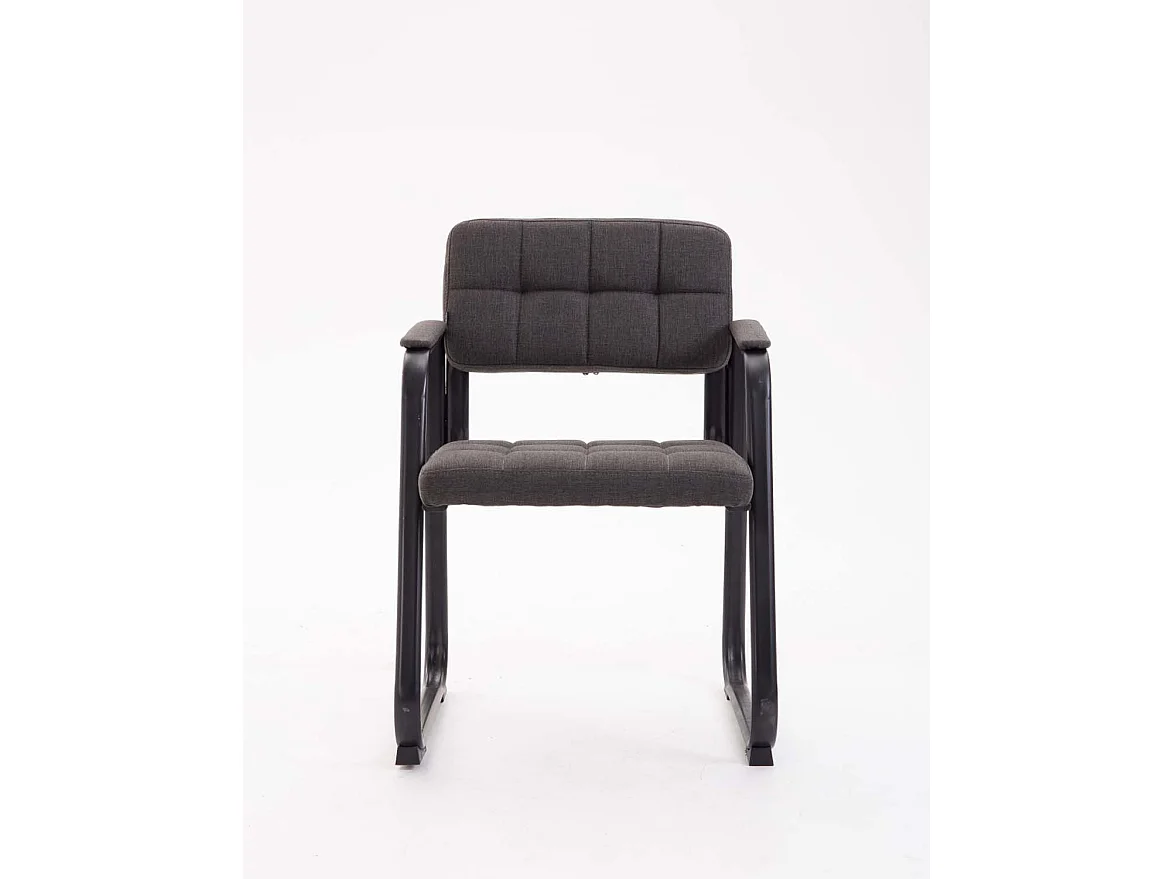 chaises avec accoudoirs - Tissu & Blanc - Gris foncé - Canada B