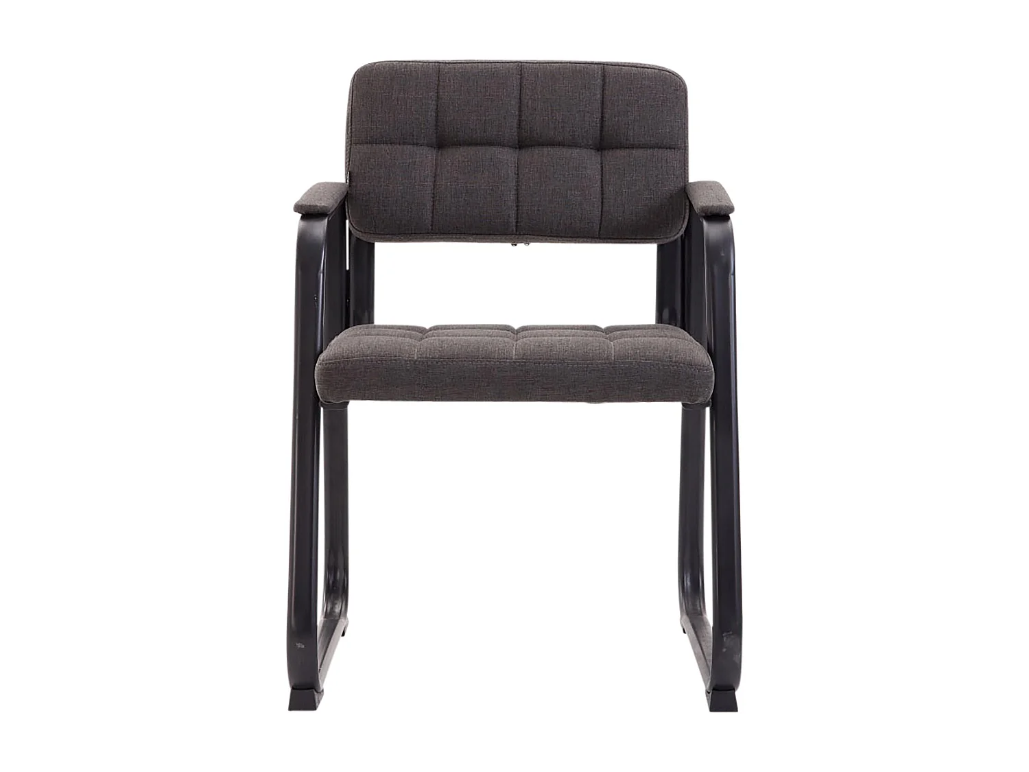 chaises avec accoudoirs - Tissu & Noir - Gris foncé - Canada B