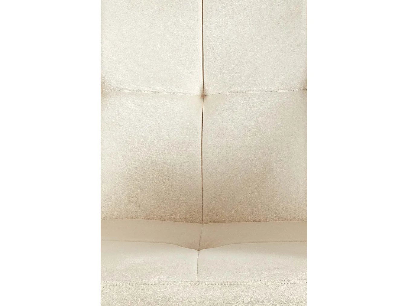 Lot de 2  chaises avec accoudoirs - Velours - Crème - Emia