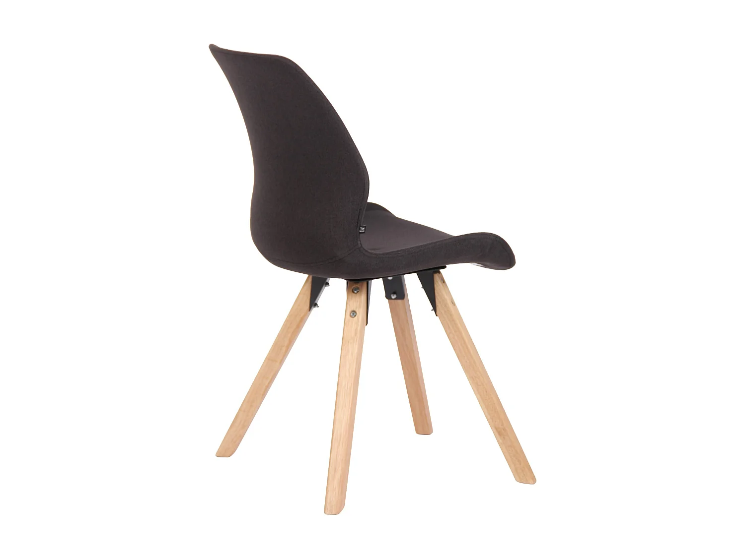 Lot de 2  chaise salle à manger - Tissu - Noir - Luna