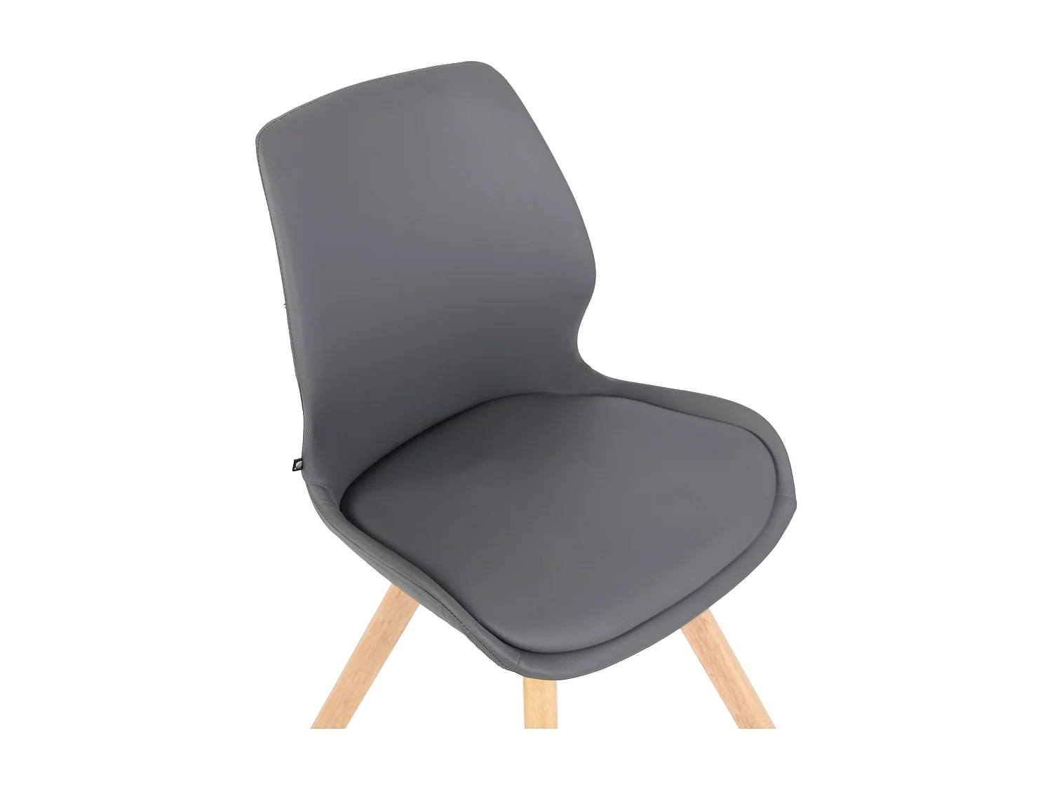 Set van 4  Eetkamerstoelen - Kunstleer - grijs - Luna