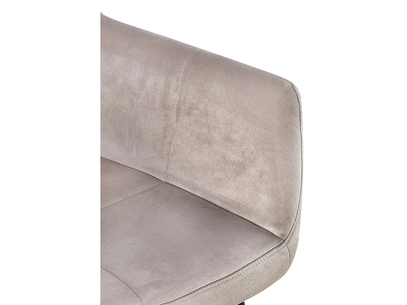 Lot de 2  chaises avec accoudoirs - Velours - Gris clair - Emia