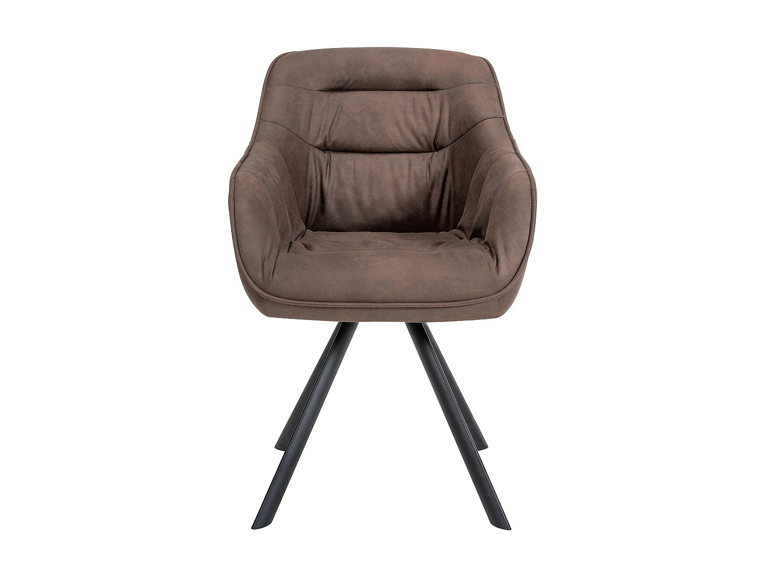 chaises avec accoudoirs - Tissu vintage - Marron - Russel