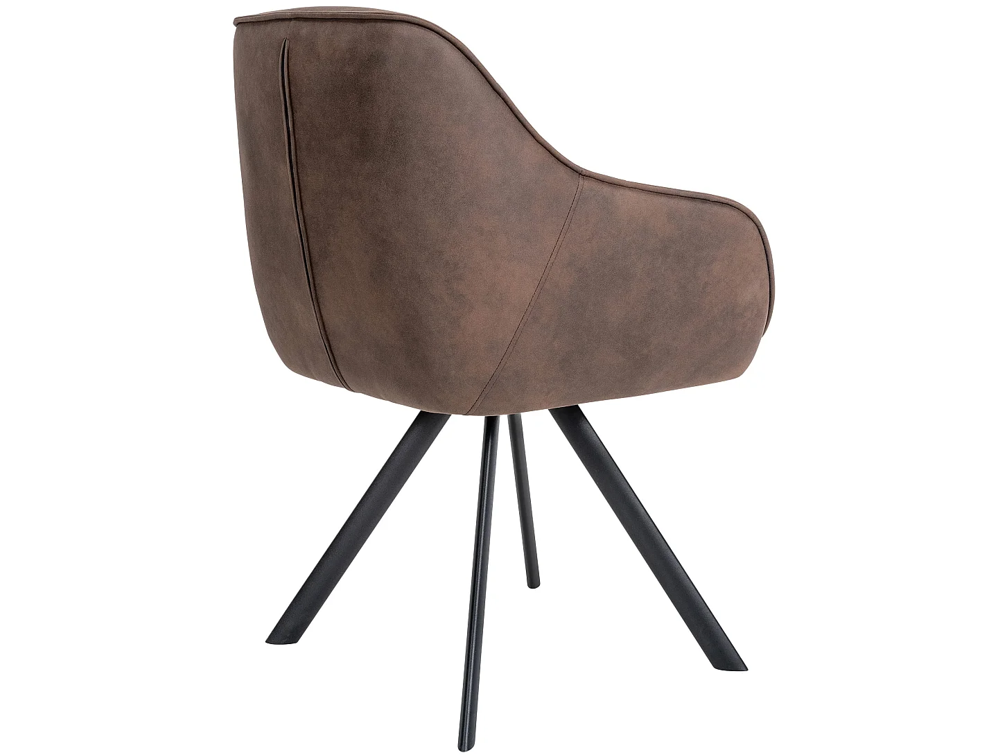 chaises avec accoudoirs - Tissu vintage - Marron - Russel