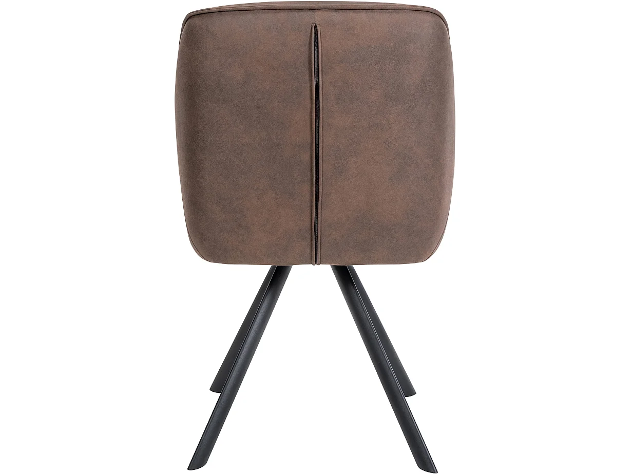 chaises avec accoudoirs - Tissu vintage - Marron - Russel