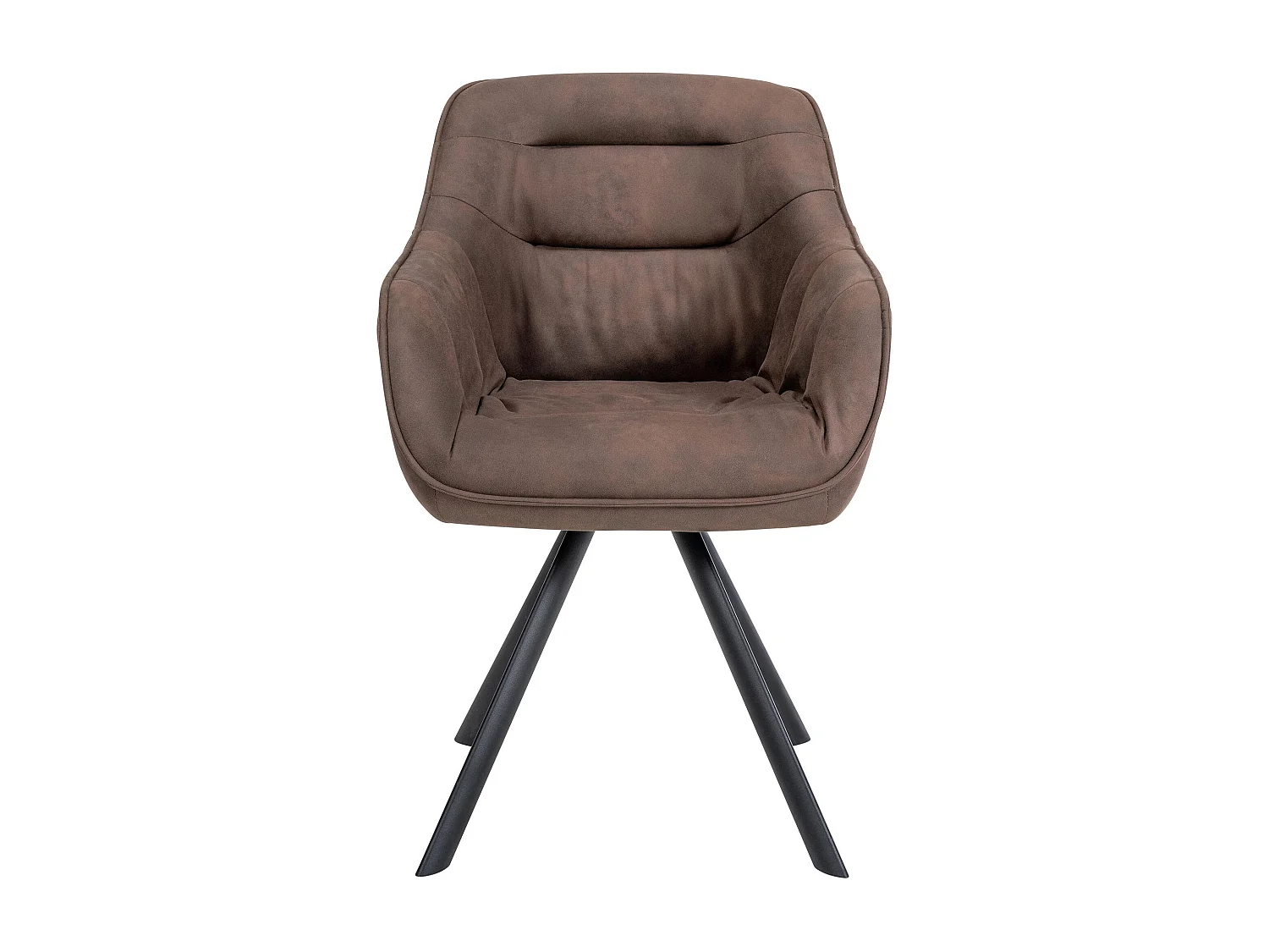 chaises avec accoudoirs - Tissu vintage - Marron - Russel