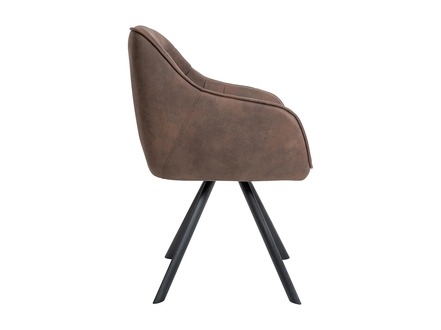 chaises avec accoudoirs - Tissu vintage - Marron - Russel