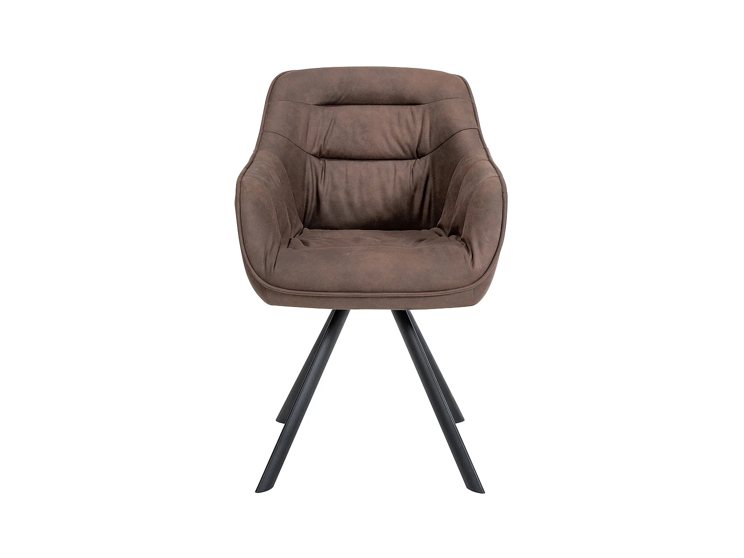 chaises avec accoudoirs - Tissu vintage - Marron - Russel