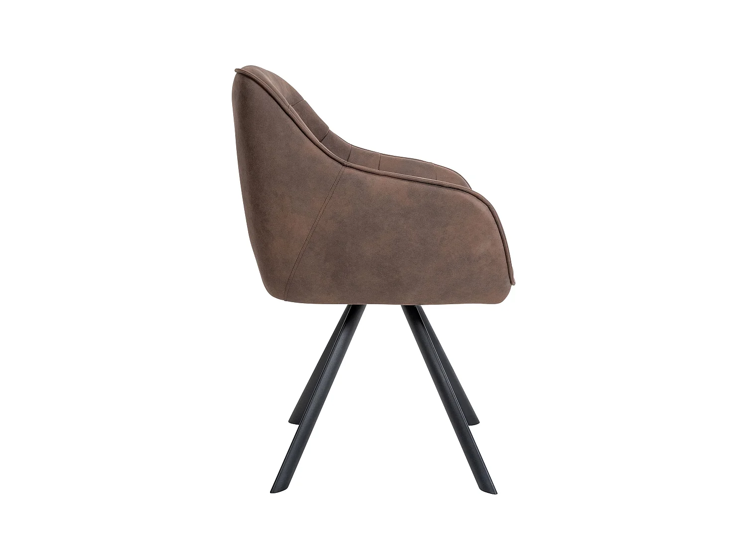 chaises avec accoudoirs - Tissu vintage - Marron - Russel