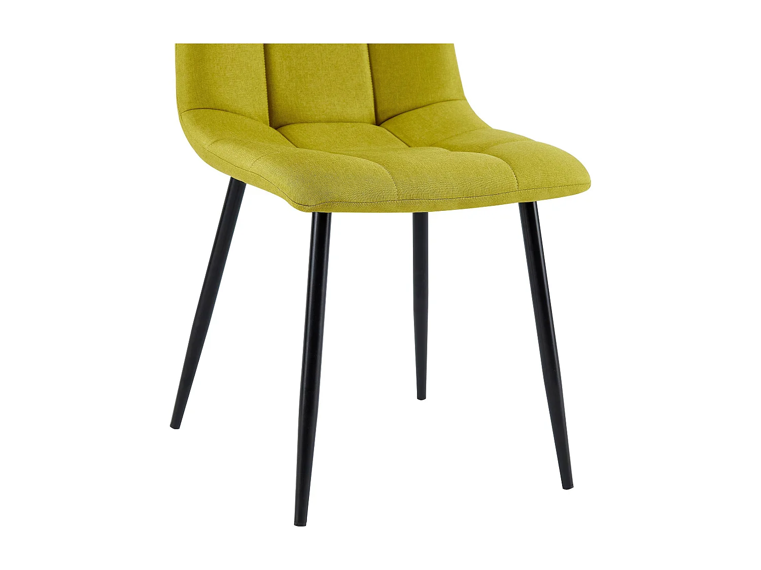 Lot de 4  chaise salle à manger - Tissu - Vert - Antibes