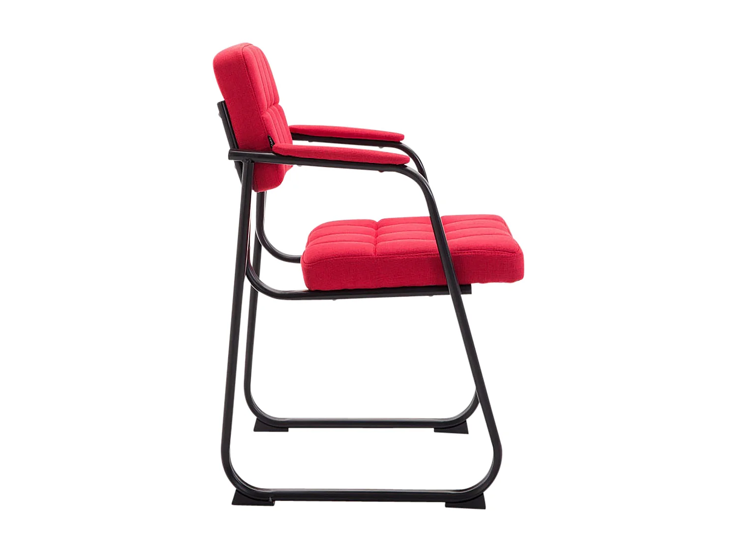 chaises avec accoudoirs - Tissu & Noir - Rouge - Canada B
