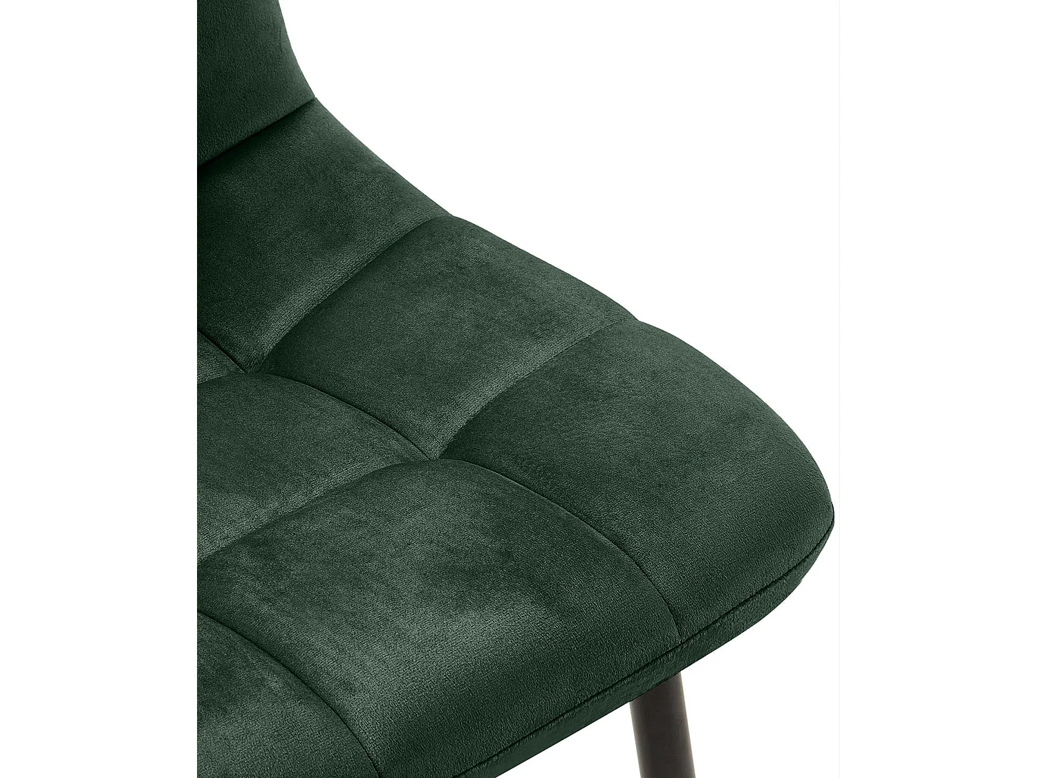 Lot de 4  chaise salle à manger - Velours - Vert - Antibes