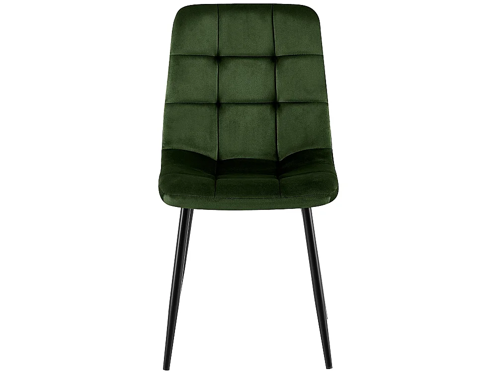 Lot de 4  chaise salle à manger - Velours & Blanc - Vert - Antibes