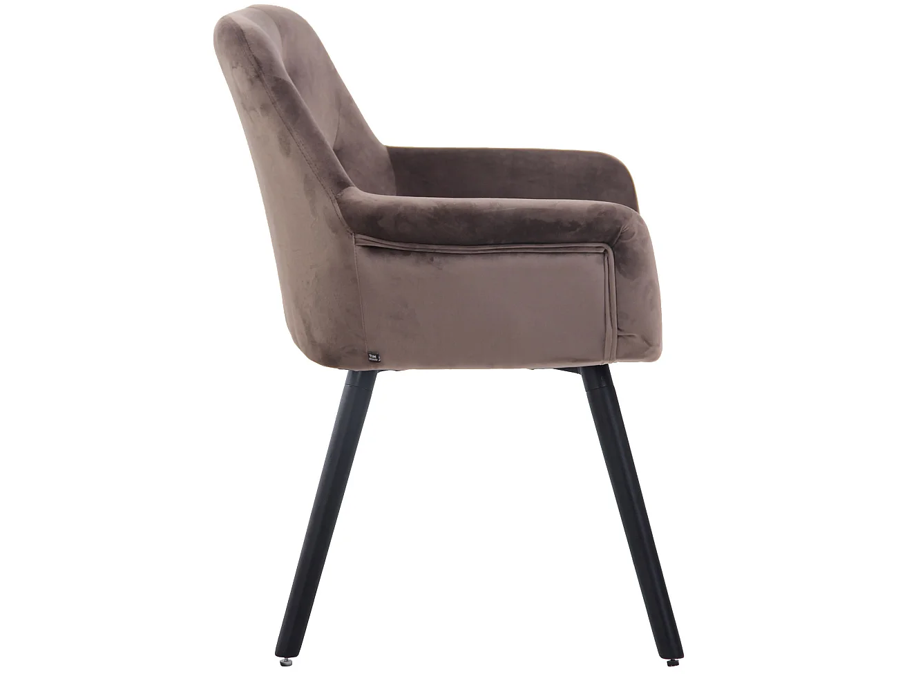 Chaise gondole - Velours & Bois - Gris foncé - Cassidy