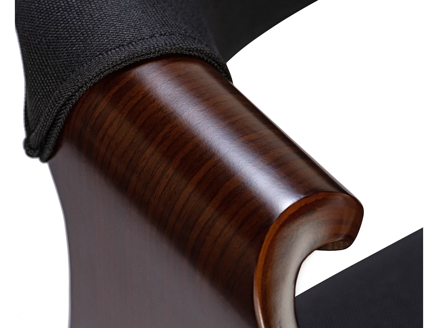 chaise salle à manger - Tissu - Noyer / Noir - Foley