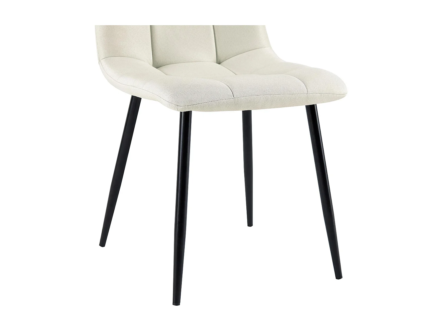 Lot de 4  chaise salle à manger - Tissu - Crème - Antibes