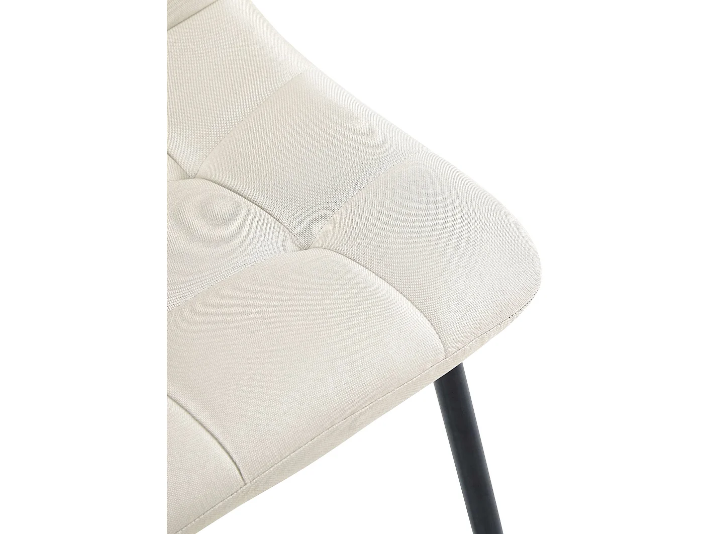 Lot de 4  chaise salle à manger - Tissu - Crème - Antibes