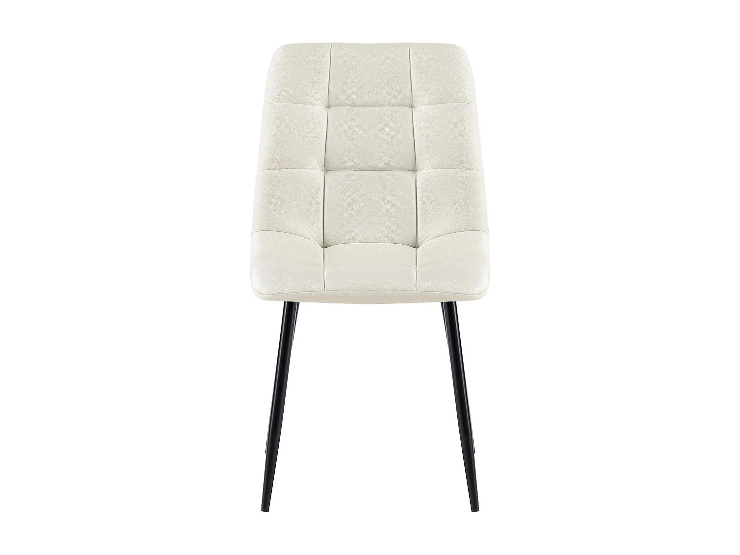 Lot de 4  chaise salle à manger - Tissu - Crème - Antibes