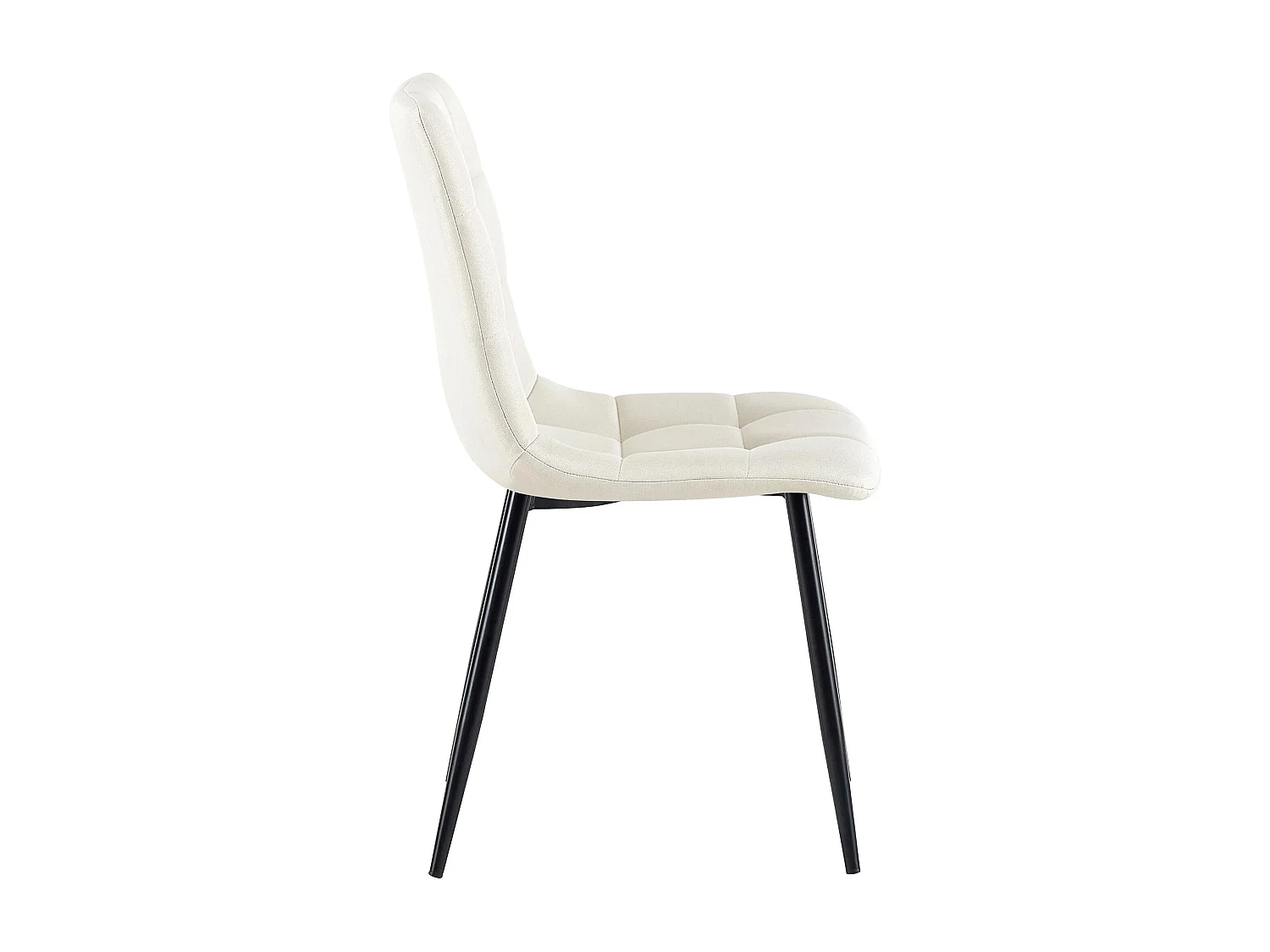 Lot de 4  chaise salle à manger - Tissu - Crème - Antibes