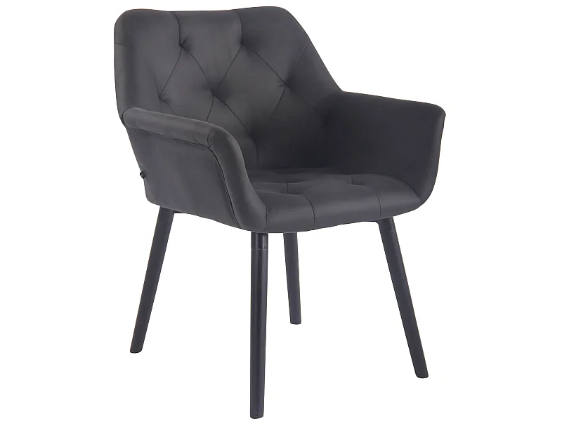 chaises avec accoudoirs - Similicuir vintage & Noir - Noir - Cassidy