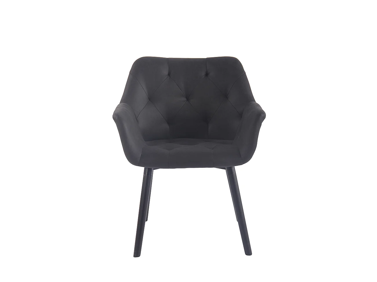 chaises avec accoudoirs - Similicuir vintage & Noir - Noir - Cassidy