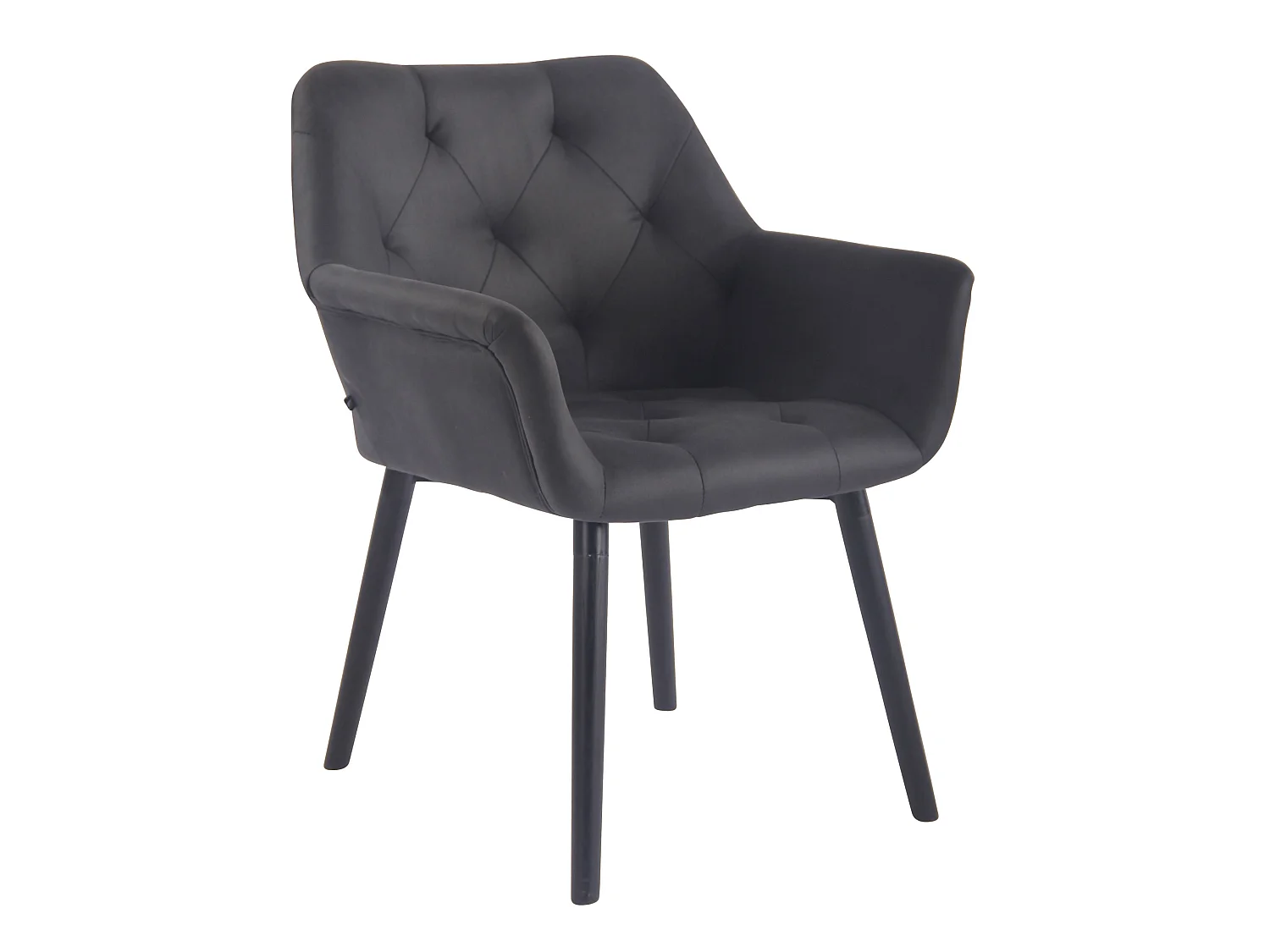 chaises avec accoudoirs - Similicuir vintage & Noir - Noir - Cassidy