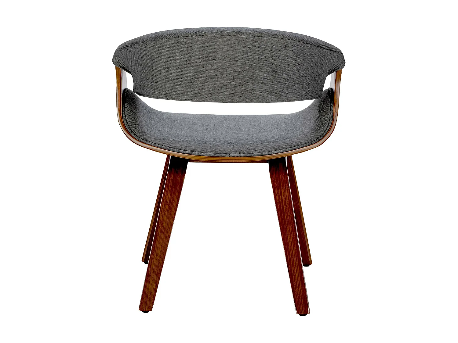 chaise salle à manger - Tissu - Noyer / Gris - Foley