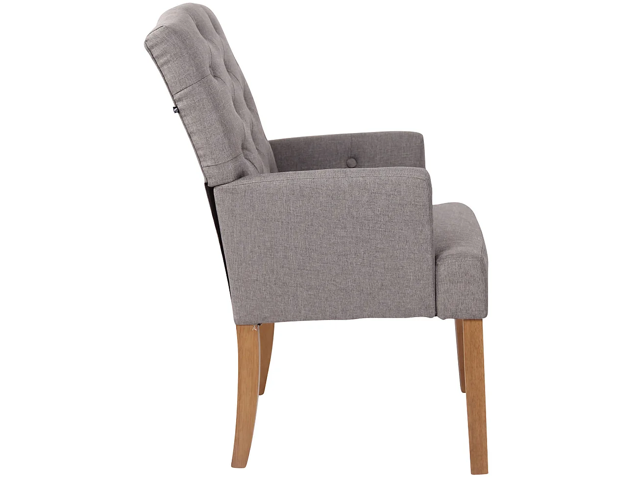 Lot de 2  chaise salle à manger - Tissu & Antique clair - Gris - Sugar