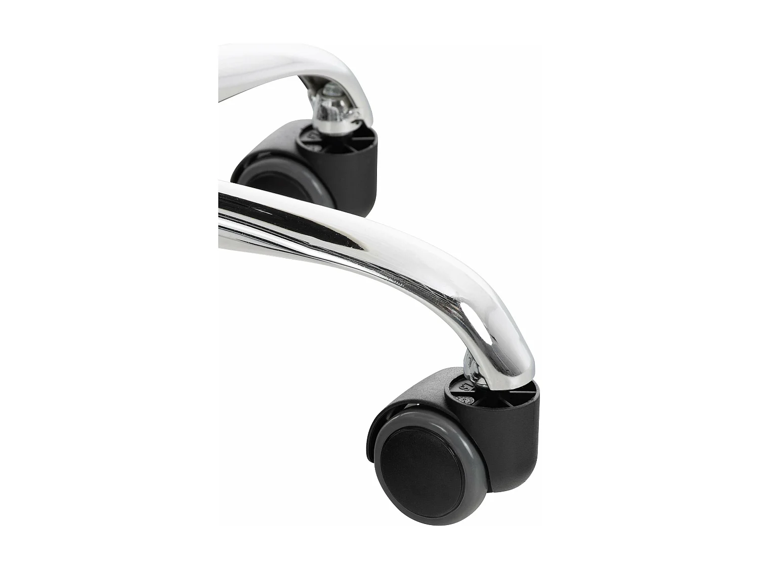 Kantoorkruk - Kunstleer & Metaal in chroomoptiek - creme - Reno