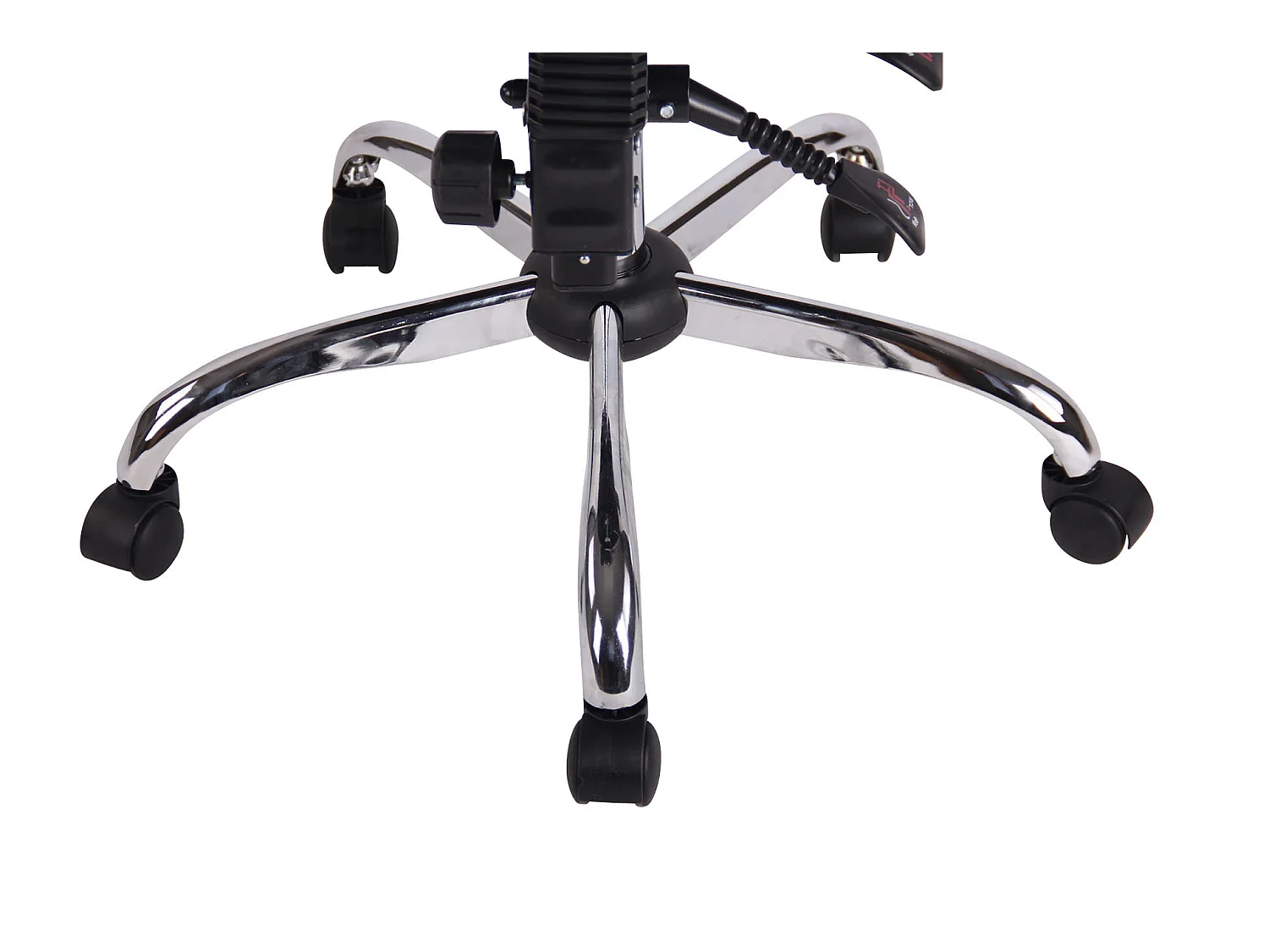 Bürohocker - Kunstleder & Metall in Chromoptik - schwarz - Stuttgart