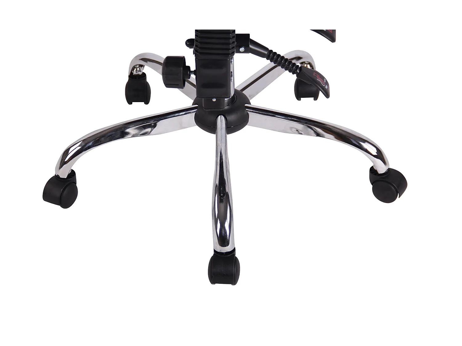 Tabouret de bureau - Similicuir & Métal chromé - Noir - Stuttgart