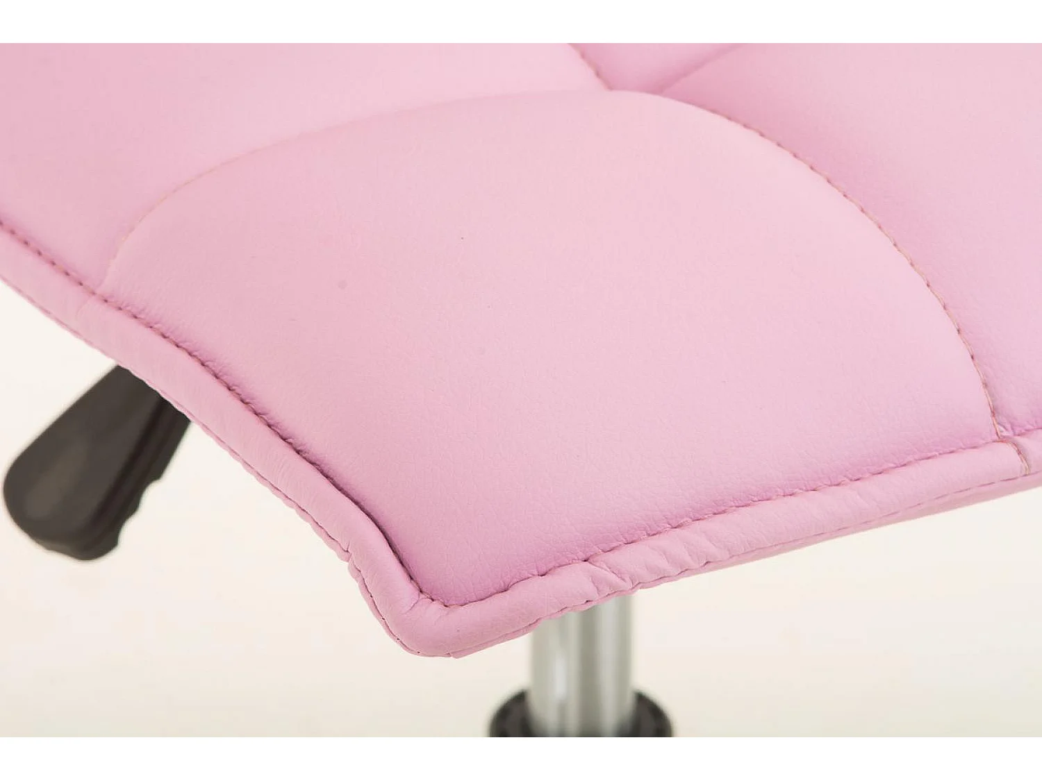 Tabouret de bureau - Similicuir & Métal chromé - Rose - Peking