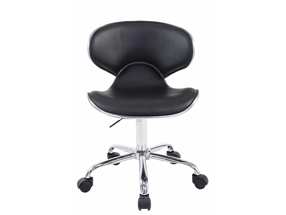 Tabouret de bureau - Similicuir & Métal chromé - Noir - Las Vegas V2