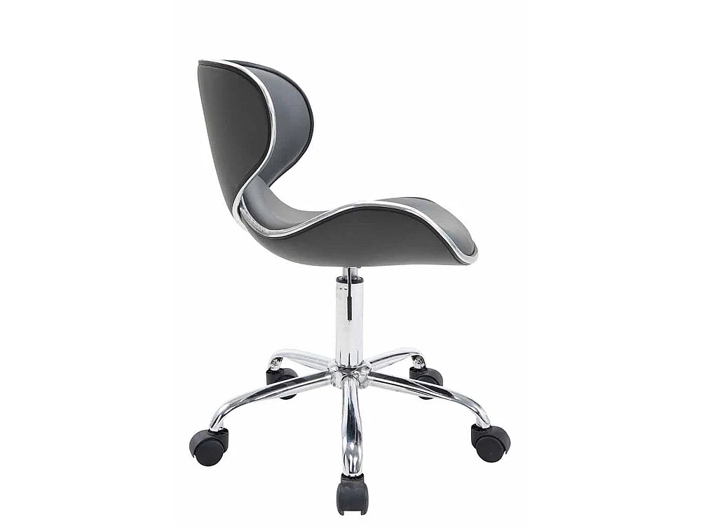 Tabouret de bureau - Similicuir & Métal chromé - Gris - Las Vegas V2