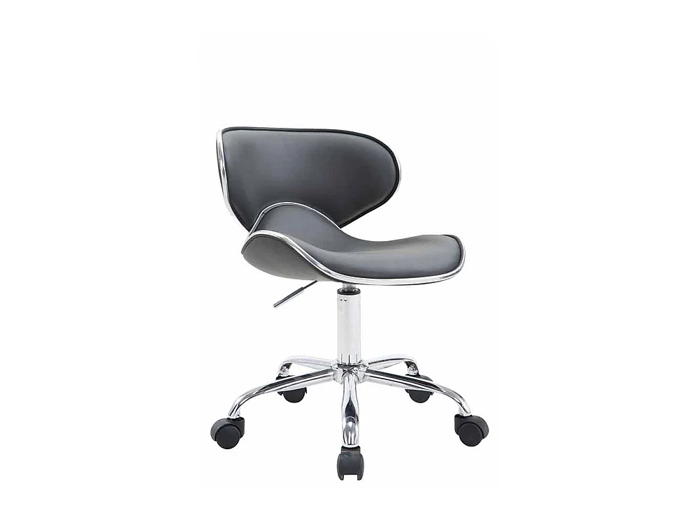 Tabouret de bureau - Similicuir & Métal chromé - Gris - Las Vegas V2