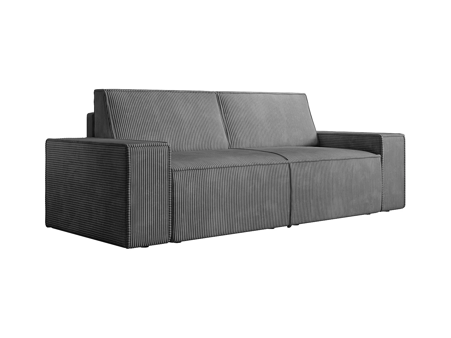 Sofa 3-Sitzer - Cord - Anthrazitgrau - AMELIA
