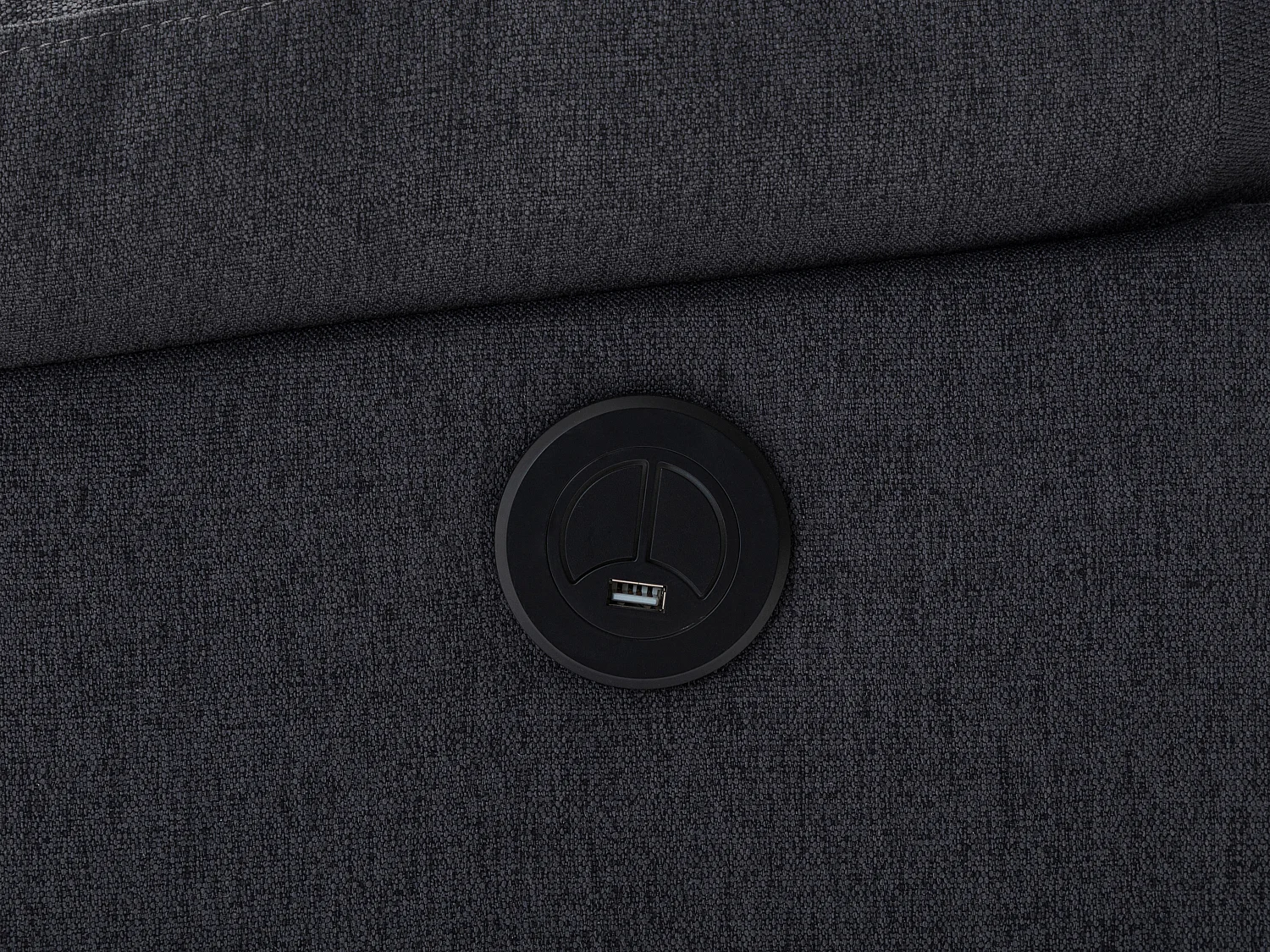 3-persons sofa og 2-persons elektrisk afslappende sofa med elektrisk afslappende mekanisme i antracit grå stof LUNANO