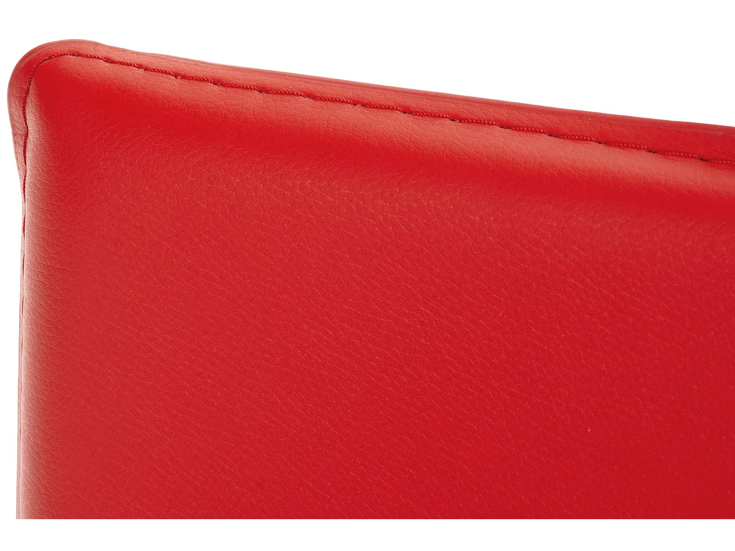 Tabouret de bar - Similicuir & Acier inoxydable - Rouge - Limon