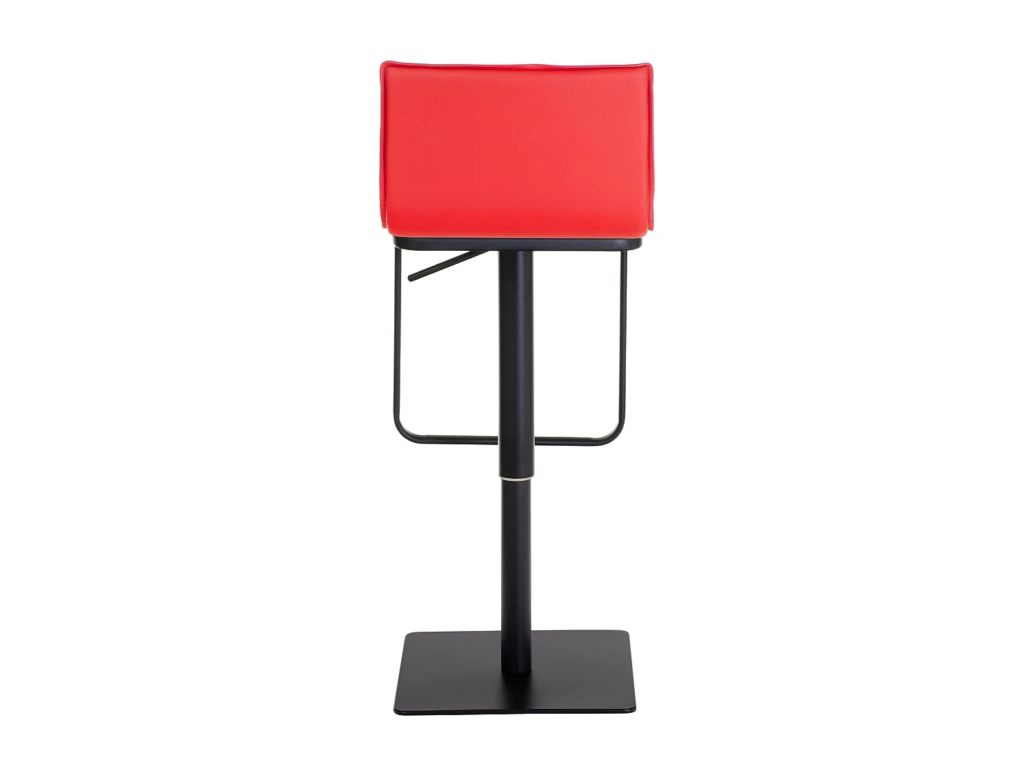 Tabouret de bar - Similicuir & Acier inoxydable - Rouge - Limon