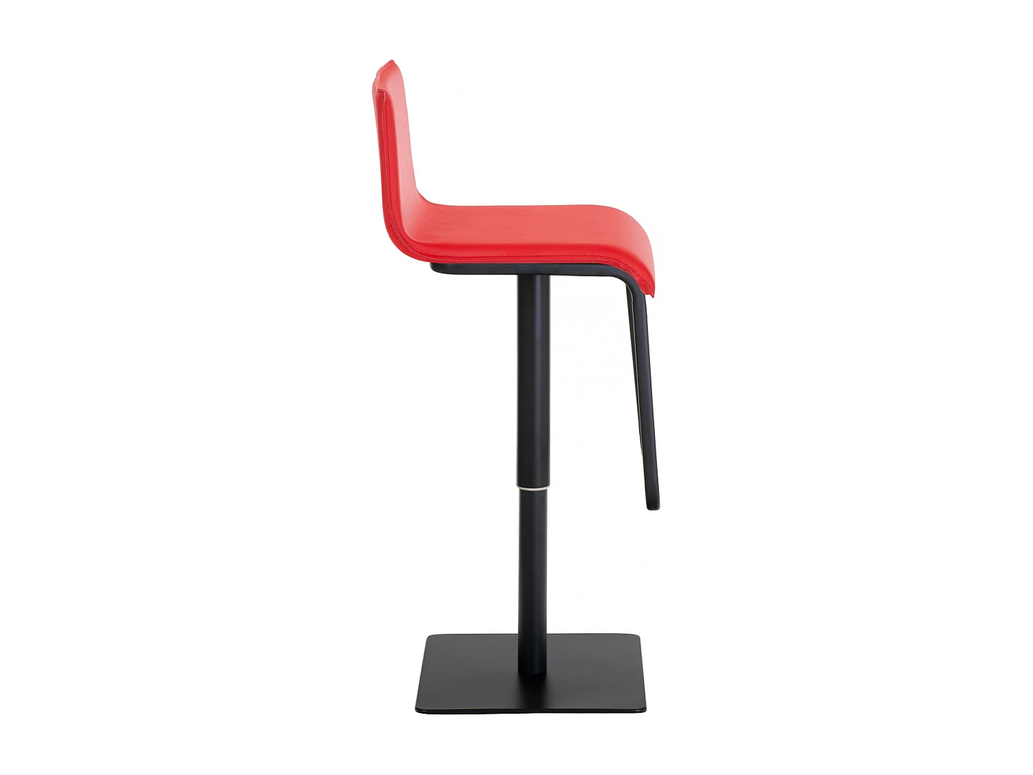 Tabouret de bar - Similicuir & Acier inoxydable - Rouge - Limon
