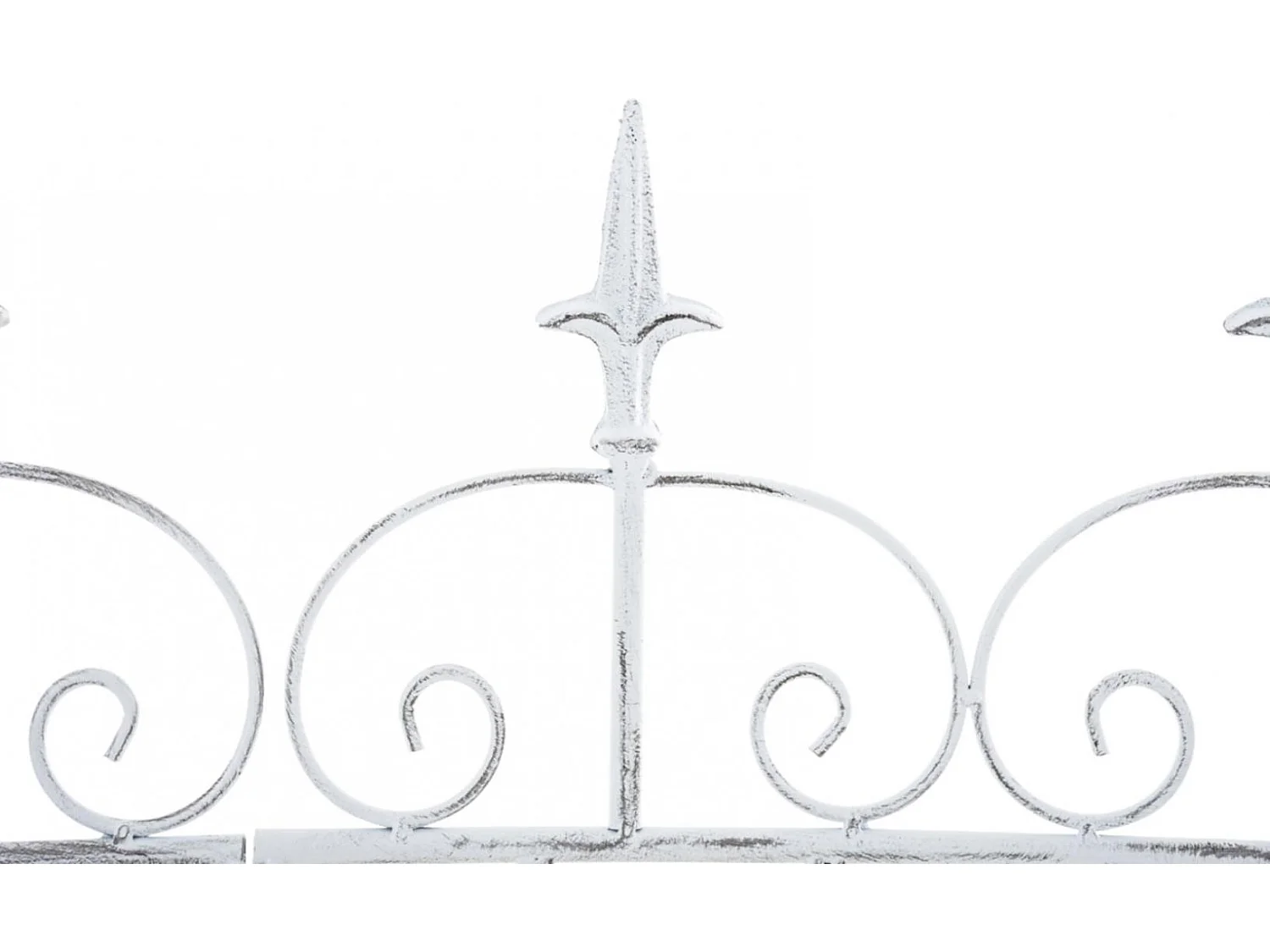 Lot de 4  Clôture de jardin - Métal & Antique clair - Blanc antique - Mangold