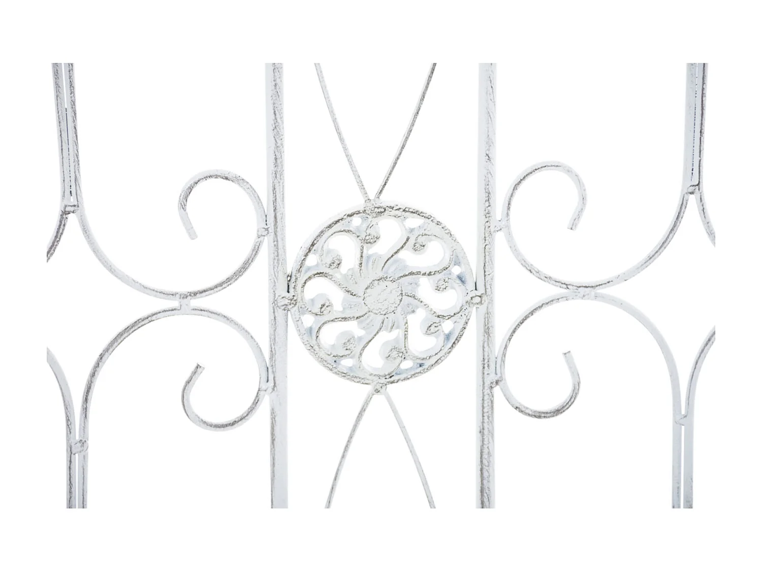 Lot de 4  Clôture de jardin - Métal & Antique clair - Blanc antique - Mangold