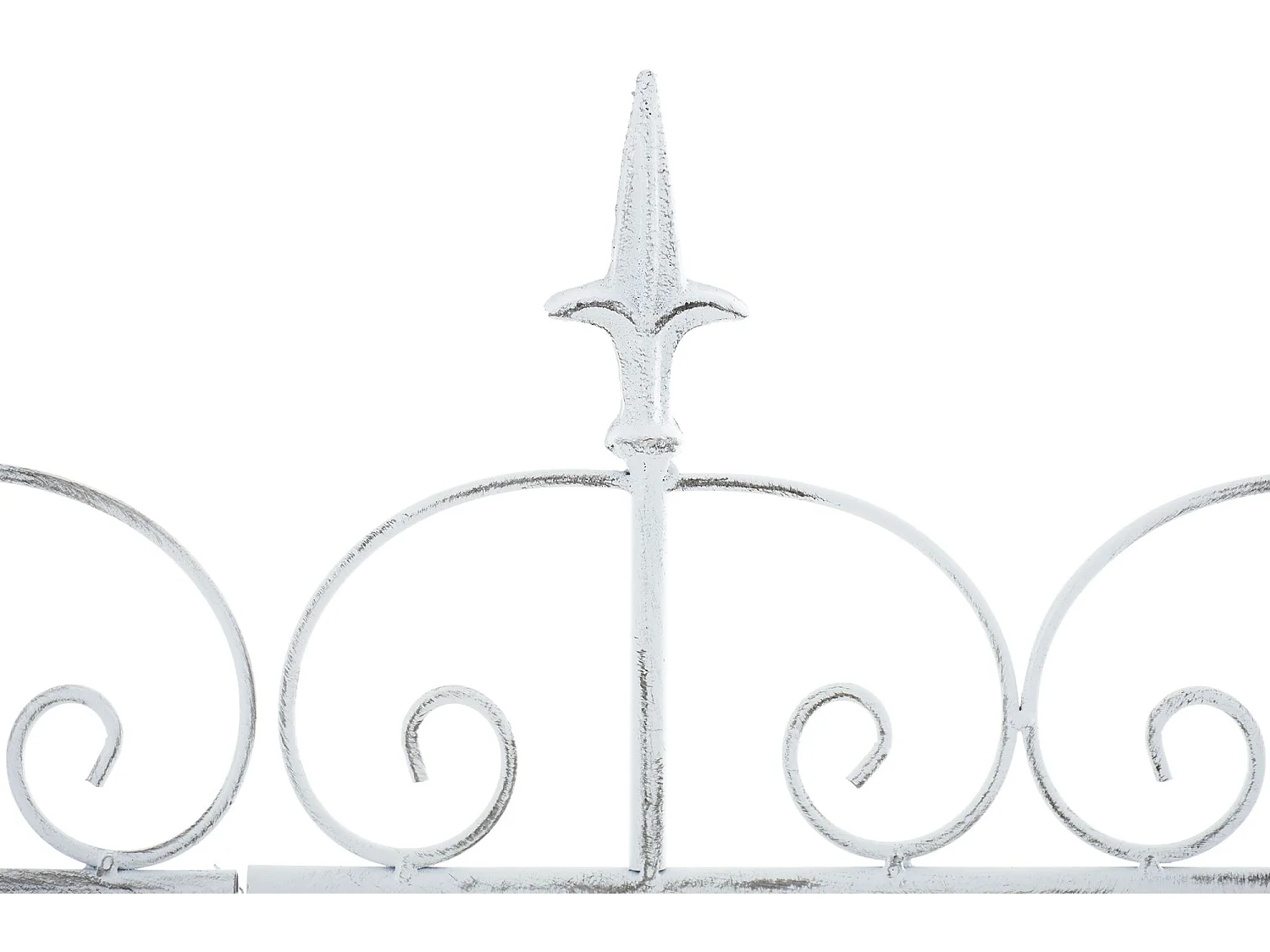 Lot de 4  Clôture de jardin - Métal - Blanc antique - Mangold