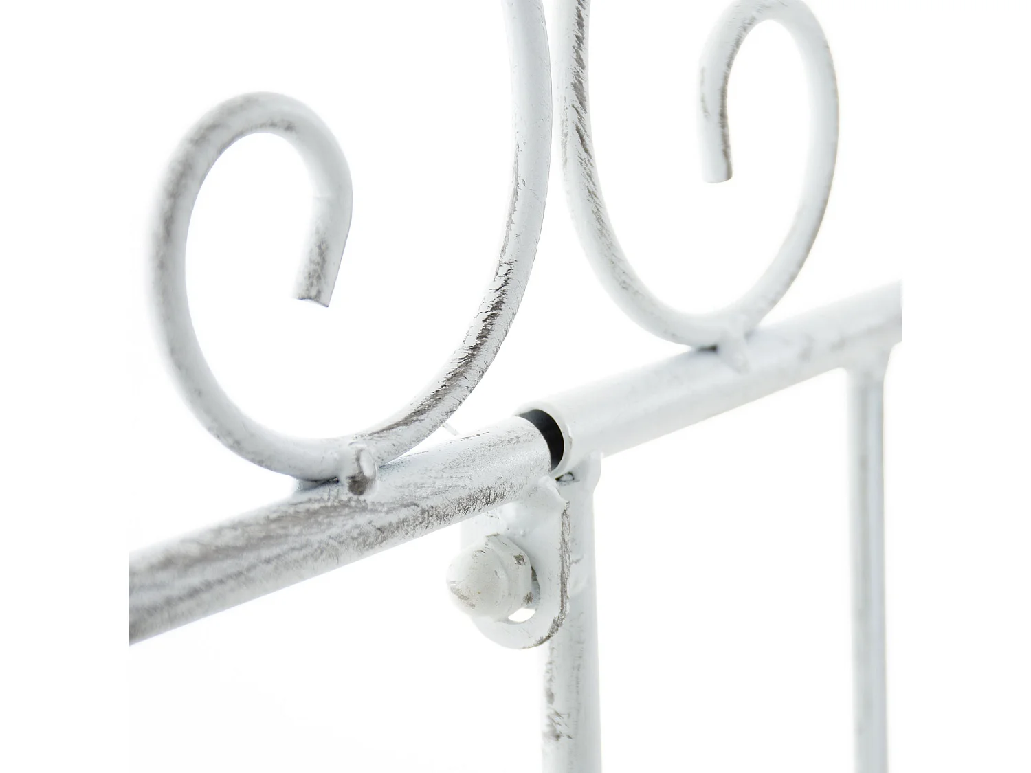 Lot de 4  Clôture de jardin - Métal - Blanc antique - Mangold