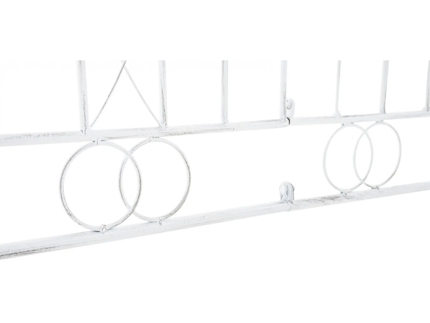 Lot de 4  Clôture de jardin - Métal - Blanc antique - Mangold